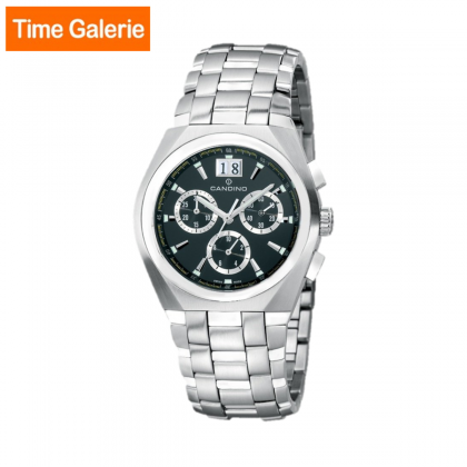 Candino CDOWC7511/5 Stainless Steel Strap with Black Dial Sport Men Watch